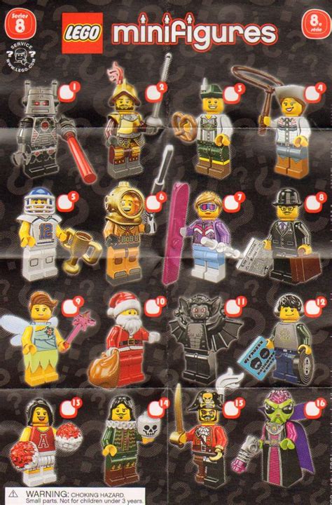 a visual guide and checklist for lego blind pack minifigure series 1 17 and other sets from