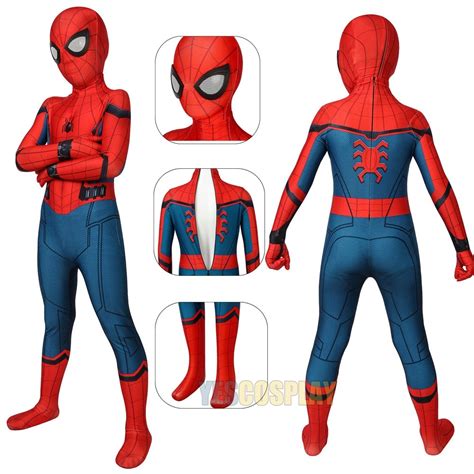 Spider Man Homecoming Costume For Kids Spider Man Spandex Cosplay Suit