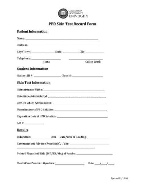 Free Printable Tb Forms Printable Templates