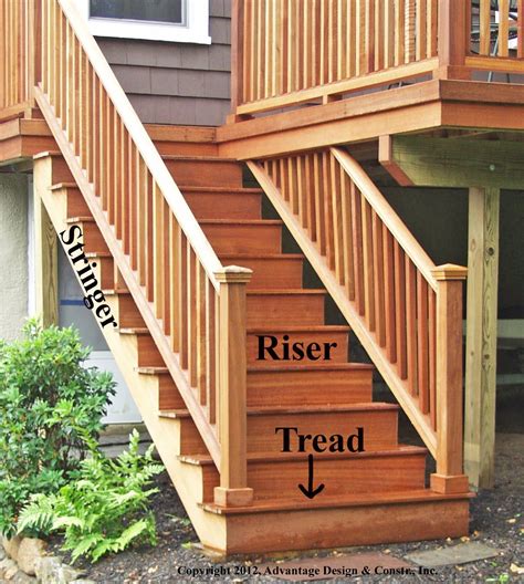 Platform decks most certainly reap the benefits of floating or angled steps, which open the space and add a touch of the decadent; Exterior Deck Stair Railing~Deck Stair Railing Construction - YouTube | Escaleras de madera ...