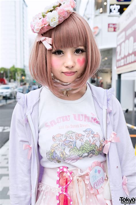 Kawaii Harajuku Hair And Makeup With Flower Crown Tokyo Fashion