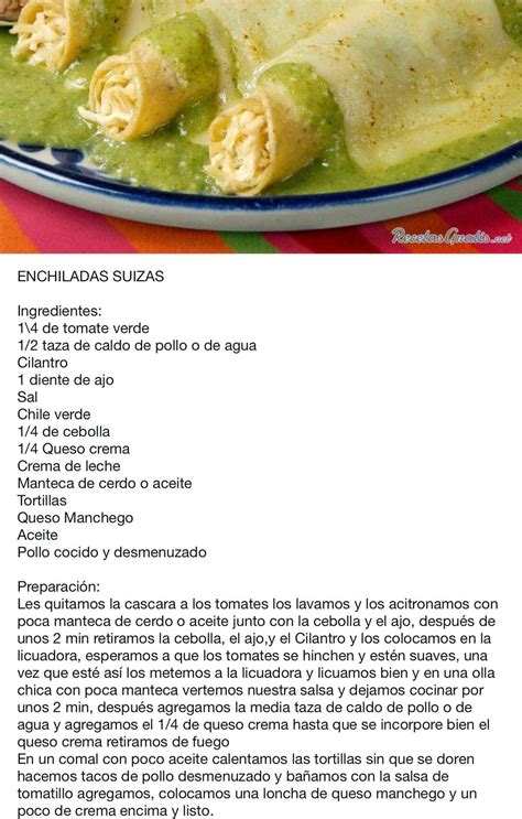recetas de comida receta de enchiladas suizas recetas de comida mexicana