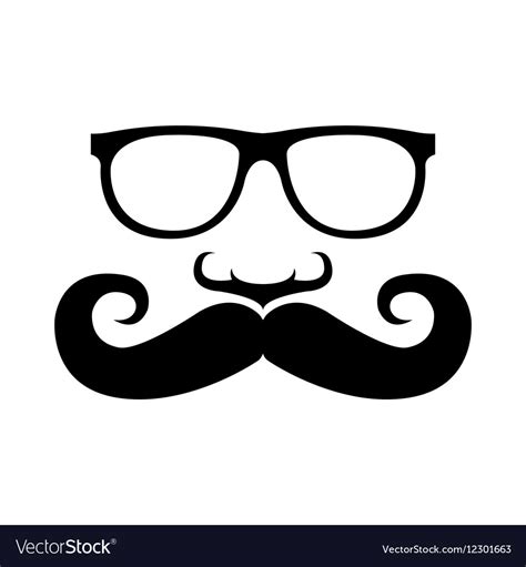 Mustache And Glasses Icon Royalty Free Vector Image