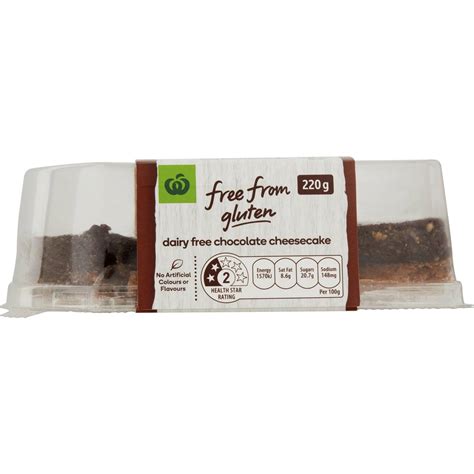 Woolworths Free From Gluten Dairy Free Chocolate Cheesecake G