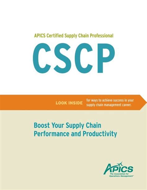 Apics Certified Supply Chain Professional Cscp