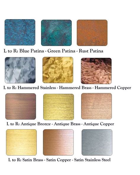 Types Of Metal Finishes