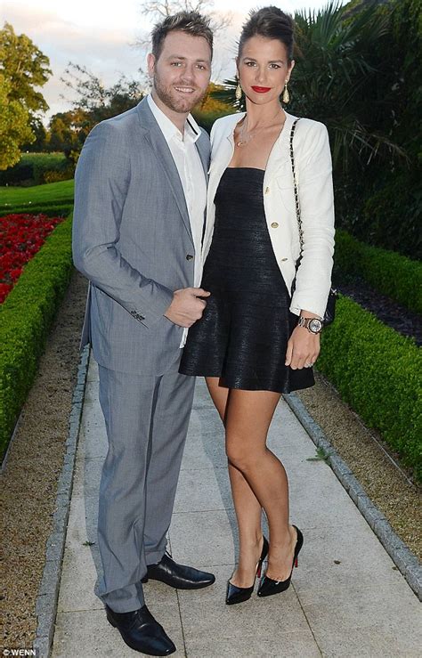 Brian Mcfadden Shines In Silver Suit While Fianc E Vogue Williams Shows Off Her Legs In Mini