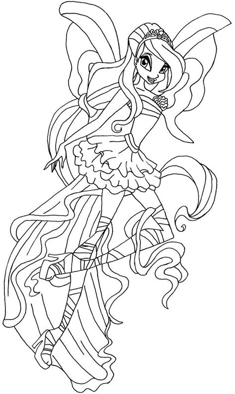 Winx Club Harmonix Coloring Pages Flora Coloring Pages