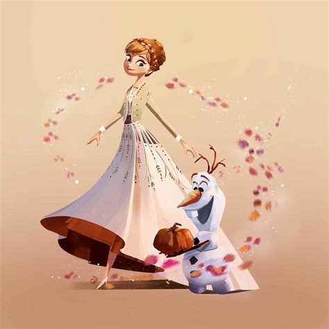 Anna And Olaf In Frozen 2 Frozen Fan Art 43458565 Fanpop
