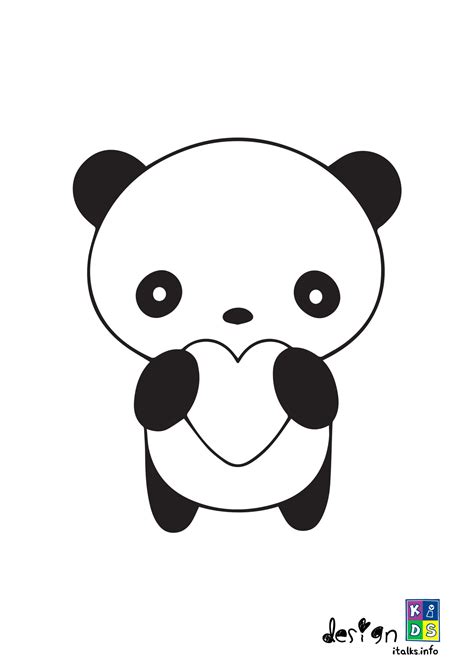 ️kawaii Panda Coloring Pages Free Download