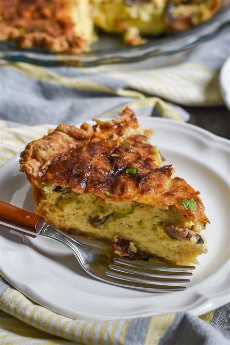 This Mushroom And Leek Quiche Is Rich And Filling Perfect For Easter