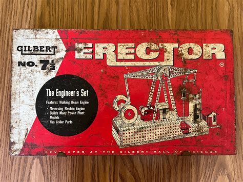 Gilbert No 7 12 Engineers Erector Set Case Only Etsy