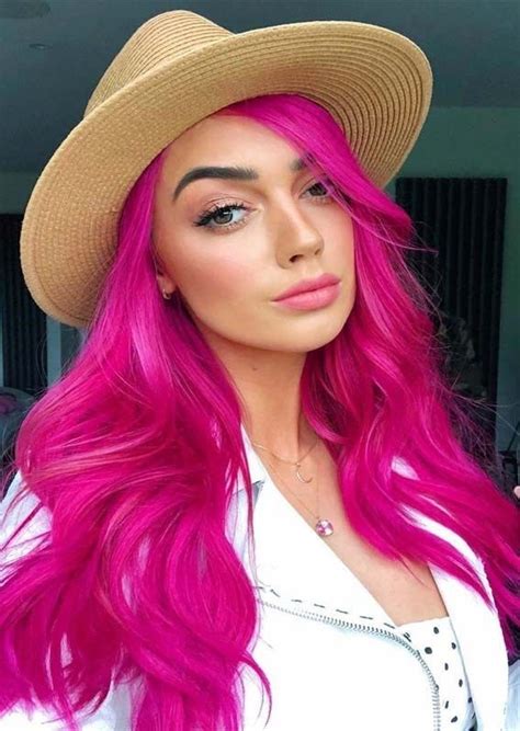Vibrant Hot Pink Hair Color Shades To Wear In Hair Color Pink Hot Pink Hair Magenta Hair