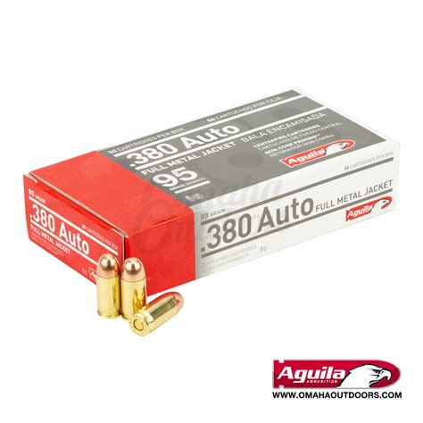 Aguila 380 Acp 95 Grain Fmj Ammo 50 Round Box In Stock