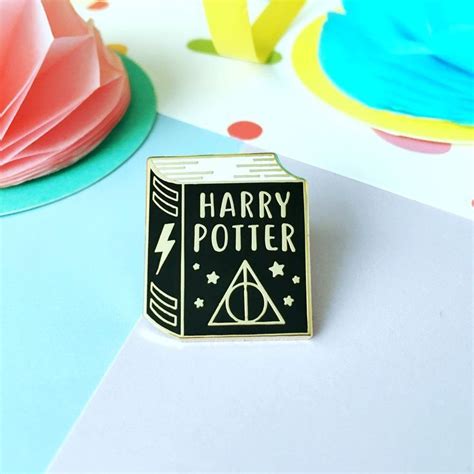 Harry Potter Book Enamel Pin Book Pins Enamel Pins Pin And Patches