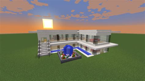 White Modern Mini Mansion Minecraft Map
