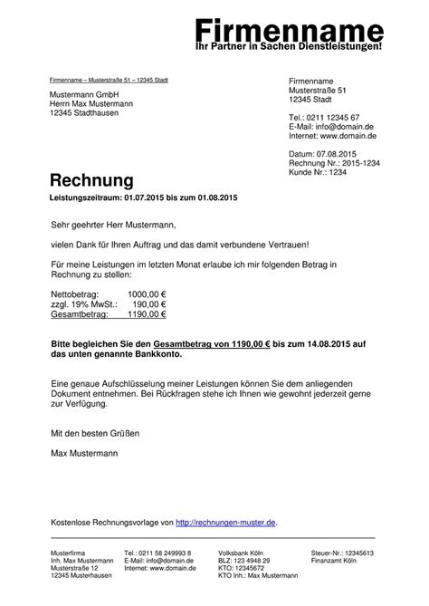 Bitte beachten sie für die verwendung. Rechnungsvorlagen kostenlos - Rechnungsvorlage für jeden ...