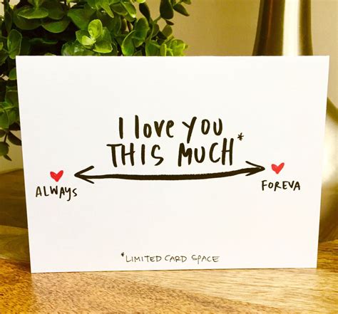 I Love You This Much Card Anniversary Card Social Distancing Etsy