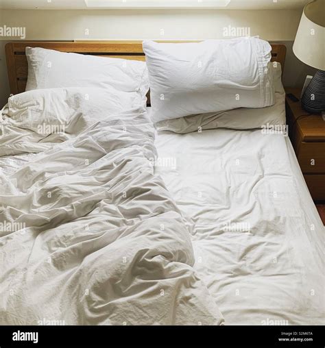 Messy Bed Stock Photo Alamy