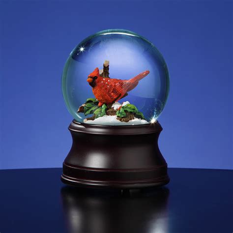 Holiday Cardinal Snow Globe San Francisco Music Box Company