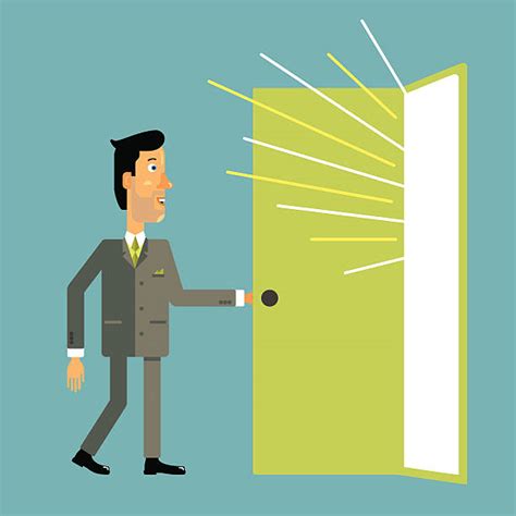 Man Opening Door Illustrations Royalty Free Vector Graphics And Clip Art