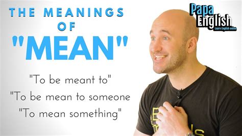Meanings Of Mean English Expressions Youtube
