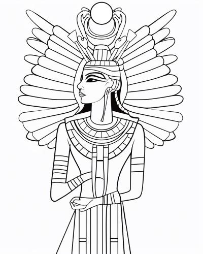 Egyptian Goddess Isis Coloring Pages