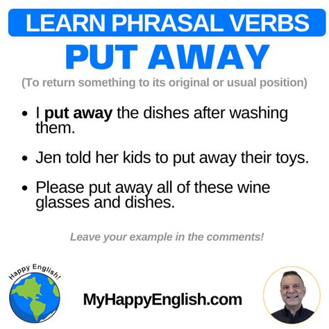 Learn Phrasal Verbs Put Away Happy English Free English Lessons