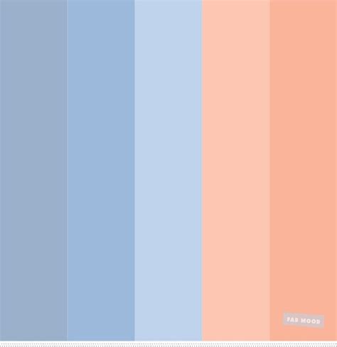Color Inspiration Shades Of Blue And Peach Color Palette Blue Color Schemes Peach Color
