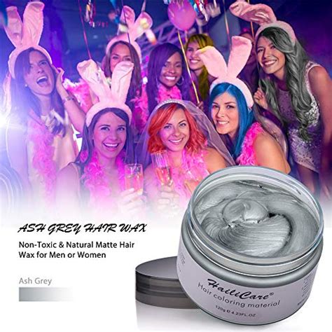 Silver Gray Temporary Hair Dye Wax 423 Oz Hailicare Instant Colored Hair Color Wax Natural