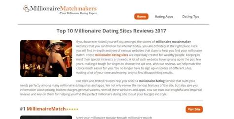 Since its inception in 2014, luxy has already become one of the leading millionaire dating app on the planet. MillionaireMatchmakers.us Reviews Millionaire Dating Sites ...