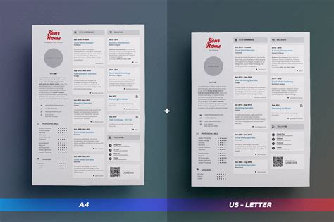 Simple Resumecv Volume 3 Indesign Word Template By The Resume