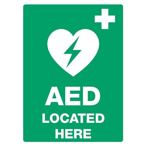 Aed Located Here Pvc Outdoor Sign St John First Aid Kits