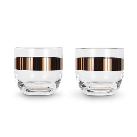 Tank Whiskey Glasses Copper Set Of 2 Gessato Design Store
