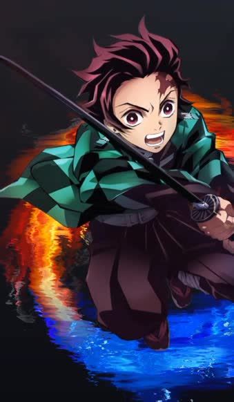 Iphone And Android Hd Demon Slayer With Effects Live Phone Wallpaper
