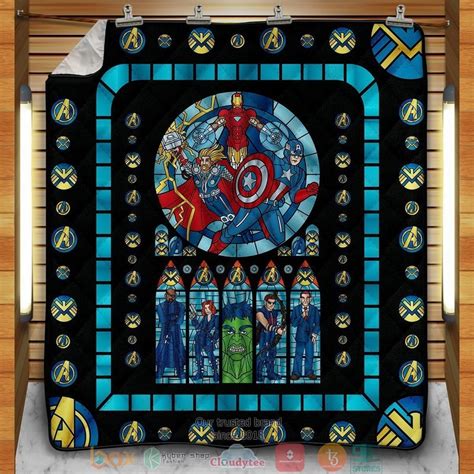 Hot Avengers Stained Glass Quilt Express Your Unique Style With