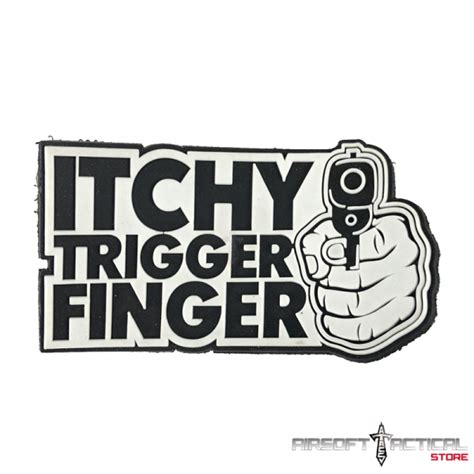 “itchy Trigger Finger” Pvc Patch Airsoft Tactical Store