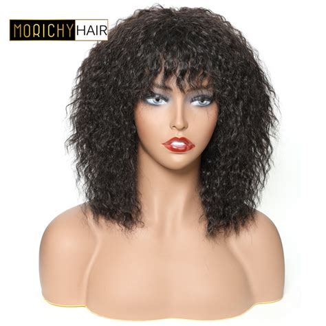 Morichy Human Hair Short Curly Wigs For Black Women Puffy Afro Kinky