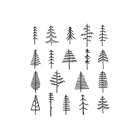 Pine Trees Doodle Trees Illustration Keepitsimple Pine Tattoo