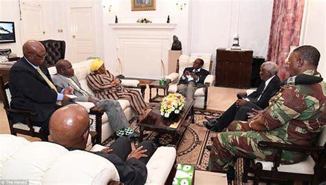 Został mianowany ministrem obrony i weteranów wojskowych przez prezydenta. Robert Mugabe pictured for first time since Zimbabwe coup ...