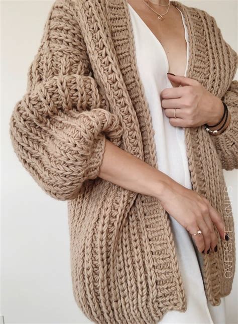 Cozy Knit Cardigan Chunky Knit Cardigan Cable Knit Sweater Etsy Canada