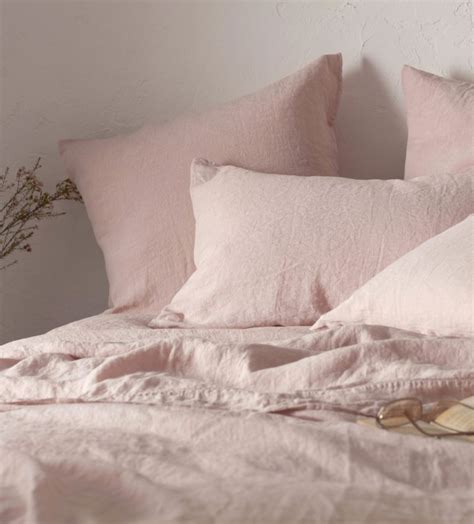 Pink 100 Linen Pillowcase Natural Bedding Secret Linen Store
