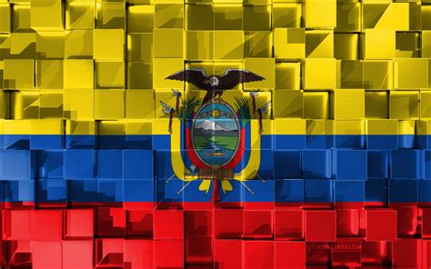 Descargar Fondos De Pantalla Ecuatoriano De La Bandera Brickwall 4k Images