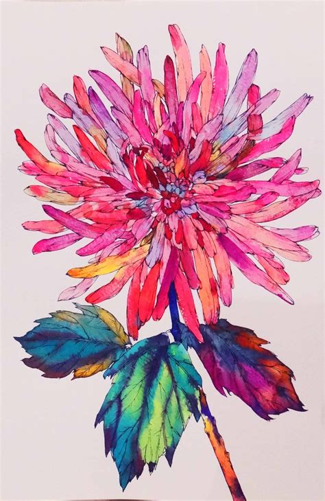 Watercolor Flowers Paintings Flower Art Painting Watercolor And Ink Abstract Watercolor
