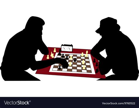 Chess Players Royalty Free Vector Image Vectorstock