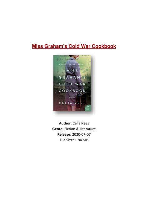 Ppt Pdf Free Download Miss Grahams Cold War Cookbook By Celia Rees