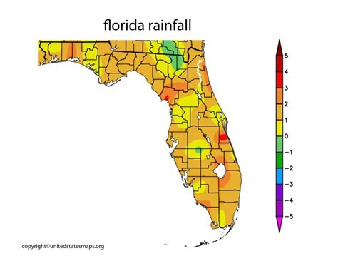 Florida Rainfall Map Rainfall Map Of Florida