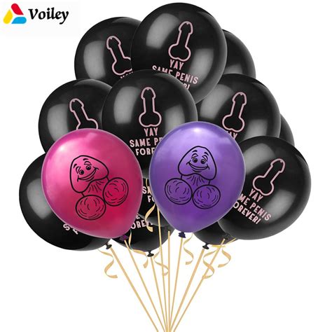 Voiley 12pcs Yay Same Penis Forever Letter Balloons Decoration Marriage