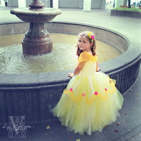Belle Tutu Dress Princess Belle Dress Yellow Flower Girl
