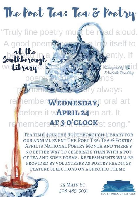 I have been writing poetry as long as i can remember. Tea and poetry at the Library - Wednesday